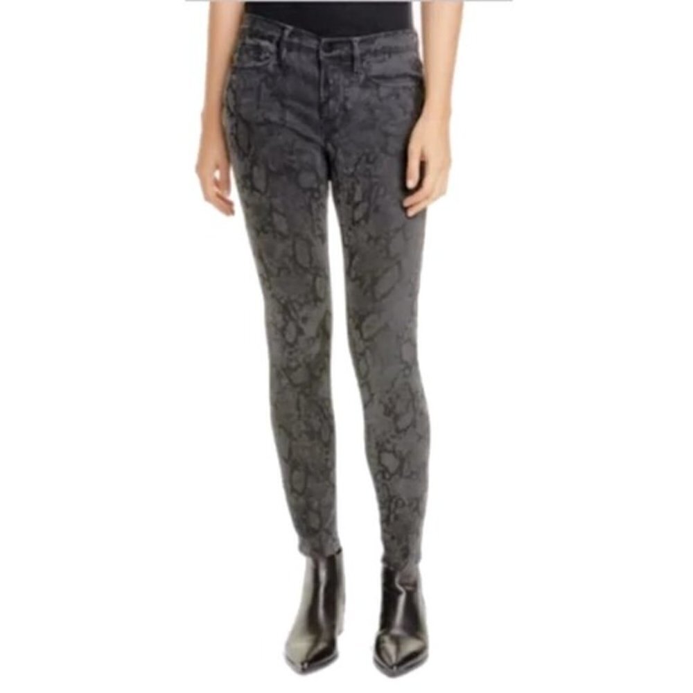 Frame Le Skinny Jeans De Jeanne‎ Tonal Python Size 27